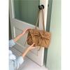 Large Capacity Women's Casual Shoulder Bag with Bow Cute Tote Bag for College Students School Class Daily Commute Shopping Lightweight Handbag