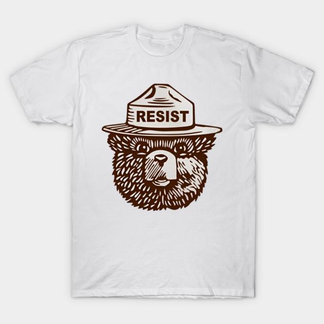Asian Size Cotton Unisex Tshirt Print T-shirt Smokey the Bear Resist T-shirt No-Cut Print Regular Fit