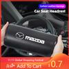 2025 Hot Car Seat Headrest Cushioning Carbon Leather Neck Pillow For Mazda 2 6 3 CX5 CX80 CX70 CX90 MX30 CX60 CX50 CX30 BT50 e-T