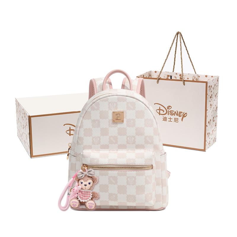 Disney Mickey Classic Checkered Print Style Cute Sweet Backpack Women Backpack BMK-72796