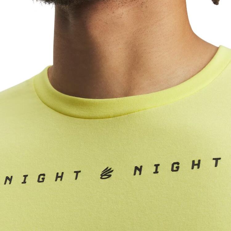 Men's Under Armour T-Shirts Men's Yellow-719 Crew Neck