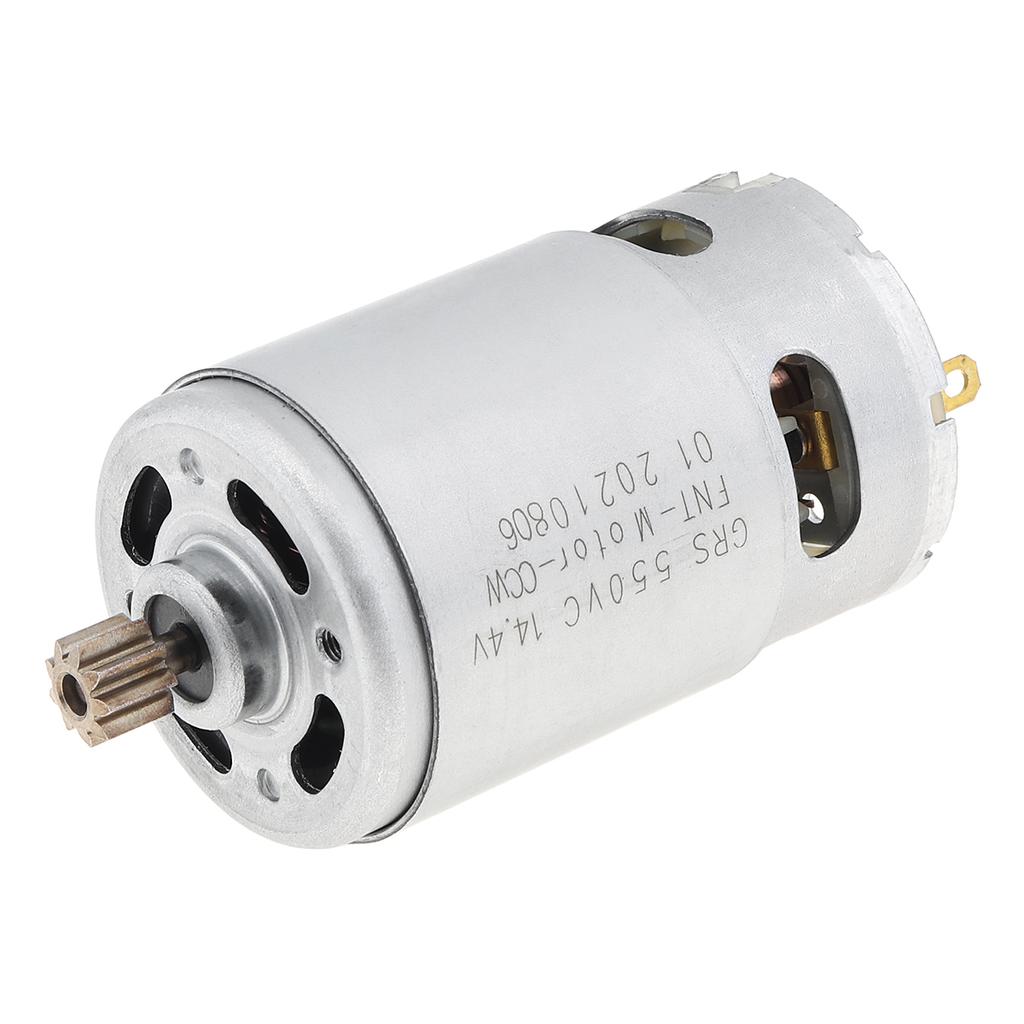 RS550 DC Motor 10.8V/12V/14.4V/16.8V/18V/18V/25V 21500-29000RPM with Single Speed 9 Tooth for Electric Drill / Screwdriver