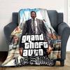 1 шт. Мягкое фланелевое одеяло Grand Theft Auto с дизайнерским принтом. Уютное одеяло для всех сезонов, идеально подходит для дивана, кровати, офиса