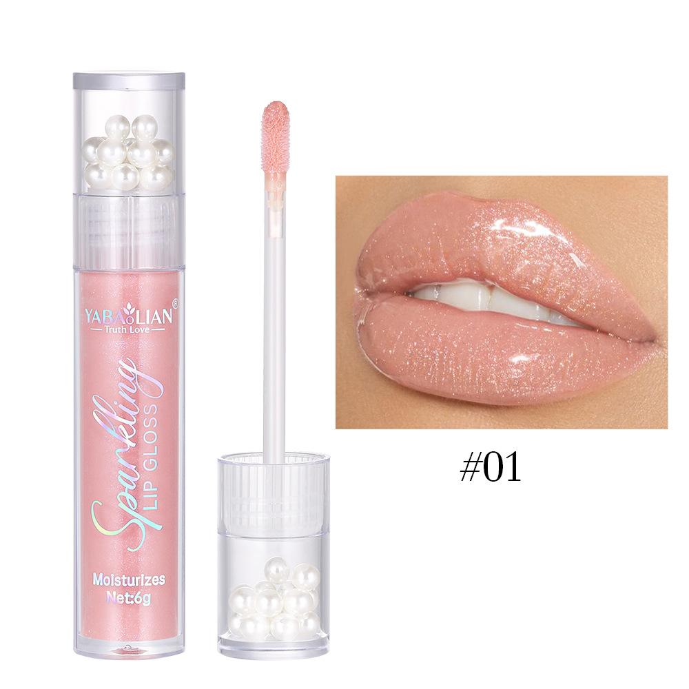 Pearl Glitter Lip Gloss Waterproof Shimmering Lip Gloss Hydra Moist Long Lasting Candy Color Sexy Lip Glaze