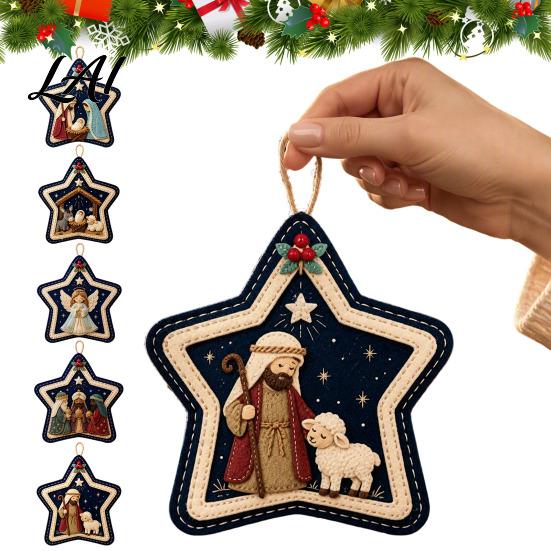 Festive Wall Fireplace Decoration Felt Christmas Pendant Decorative Hanging Ornament for Holiday Indoor Outdoor Xmas Tree Decor Home Decor,