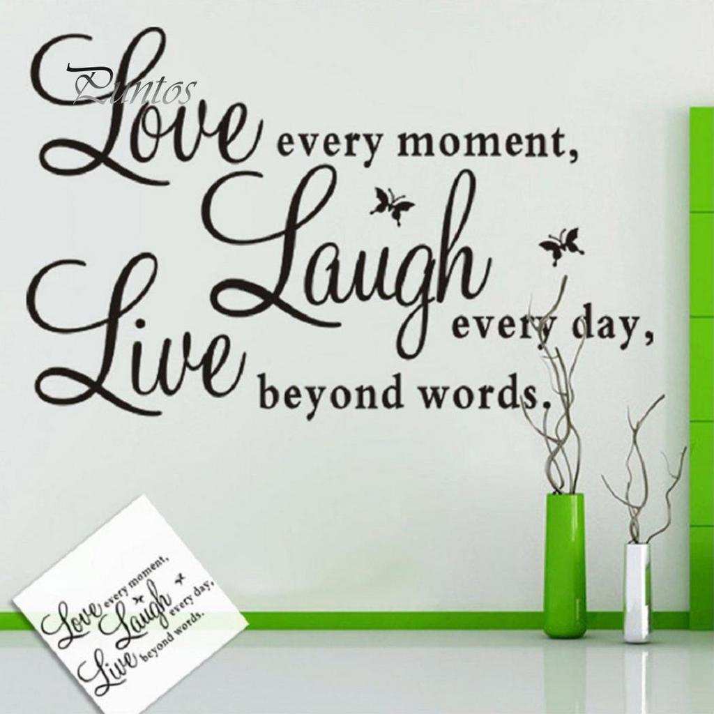 Home Kit Inspirational Words Love Butterfly Wall Sticker Decal Room Home Wallpaper Decor