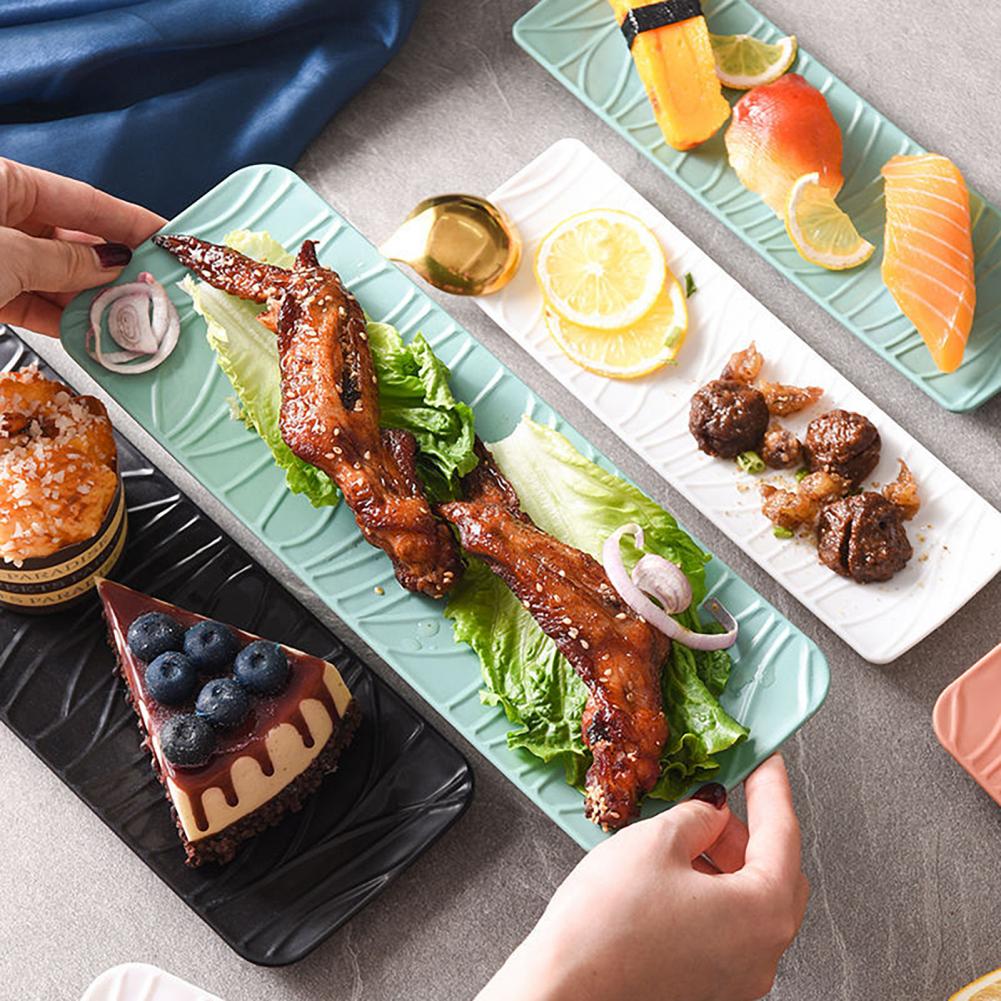Прочная тарелка для суши с гладкой поверхностью, имитация керамики, поднос для чая и закусок, непроливаемый пищевой поднос для торта, товары для дома