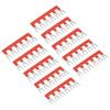 10pcs Barrier Fork Type Stripe 400V 25A PVC Copper TB Terminal Strip Block for Household Appliances