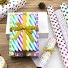 1 Roll Wrapping Paper Heart Star Print Widely Applied DIY Decor Christmas Wedding Gift Wrapping Paper for Valentine's Day