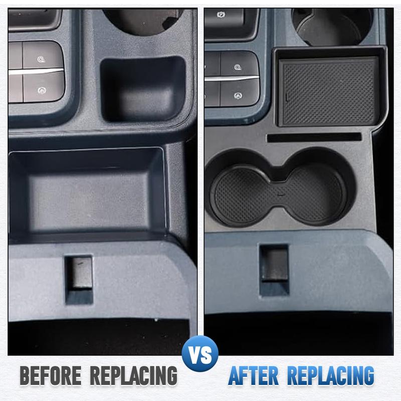 For Ford Maverick 2024 2025 Center Console Cup Holder ert Expander Organizer Tray with Rubber Mat Interior