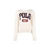 Polo SS22 Logo Print Chunky Knit Sweater Women Sweater White 211872817-001