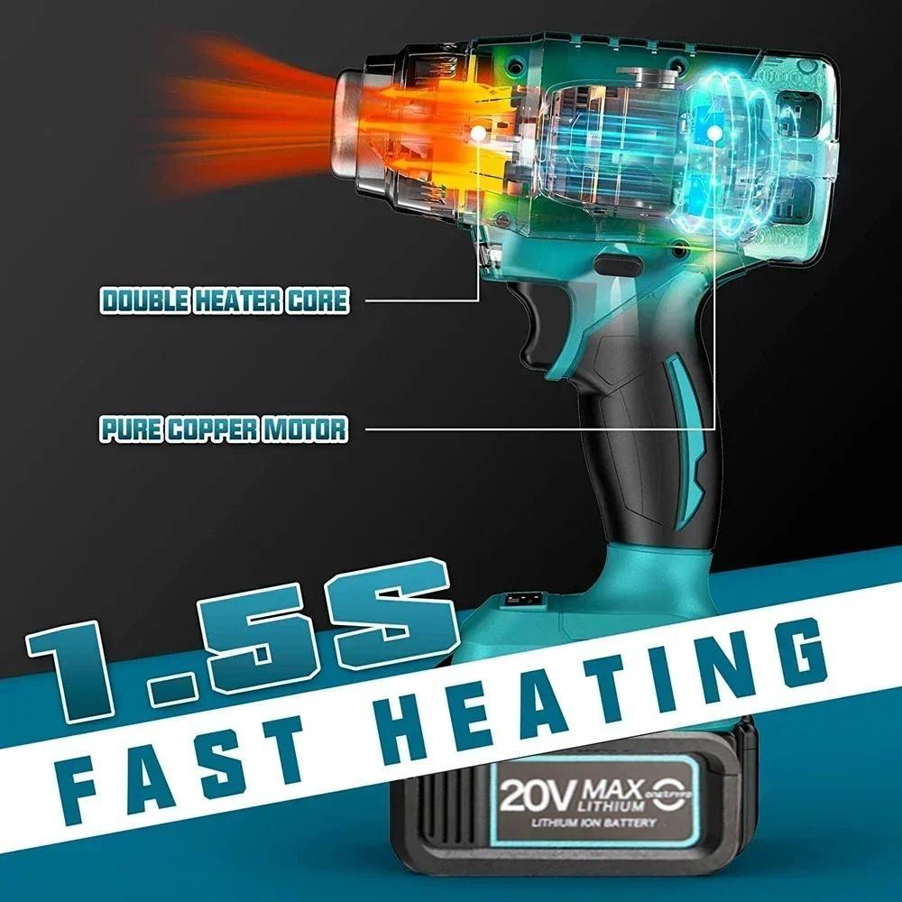 300 Вт Беспроводной Ручной Фен Машина Литиевый Аккумуляторный Нагревательное Оборудование Портативный Пистолет для Запекания Автомобильной Пленки