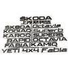 Черные Металлические Задние Эмблемы с Буквами для Skoda Fabia, Octavia, Rapid, Superb, Наклейки-Шильдики для Модификации Багажника Автомобиля knzh54
