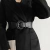 New Black Elastic Waistband For Women Retro Wild Pin Buckle Slim Body Waist Belt Coat Dress Decorative Girdles Strap Cummerbund