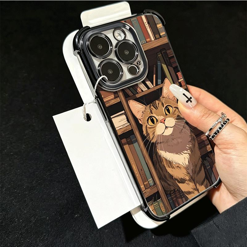 Милый кот Книжная полка Интересный Мягкий чехол для телефона Для Xiaomi Poco X7 X8 Pro Max X6 X5 X3 F8 Ultra F7 M8 M7 M5S Redmi 15C 15A 15 14C