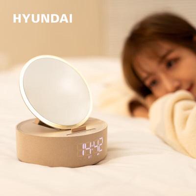 Hyundai Беспроводная зарядка Зеркало для макияжа Динамик с будильником CN вилка (адаптер в комплекте)