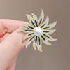 High-End Pearl Sunflower Brooch, Exquisite Design Sense Coat Corsage Pin Accessories