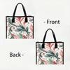 Elegant Floral Printed Shoulder Bag for Women Casual Fashion Large Tote Bag Portable Daily Use Shopping Bag