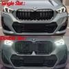 Car Grille Single / Double Slat Car Front Bumper Grilles For BMW X1 U11 iX1 M Sport 2022-2024 Racing Grill Bodykits Tuning Black
