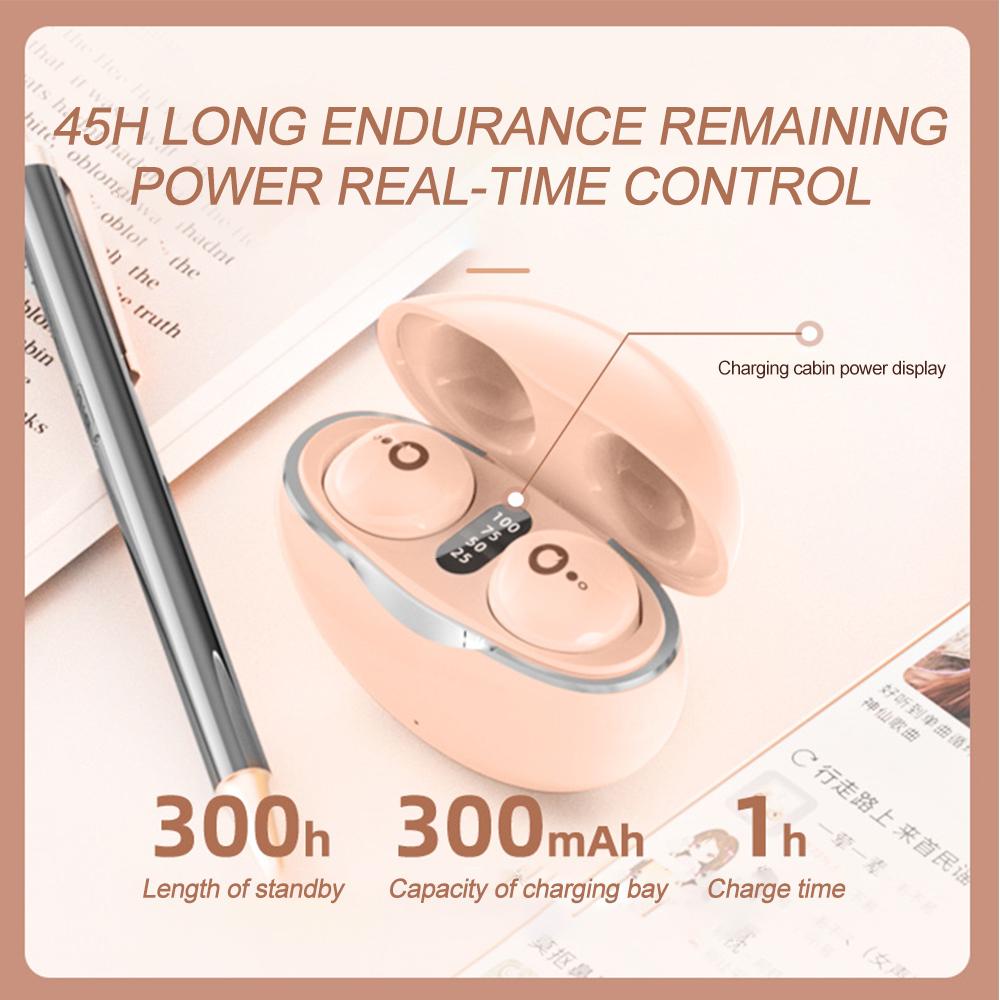 Mini Bluetooth 5.3 Headphones True Wireless Invisible In-Ear Earphones Gaming HIFI Stereo Noise Reduction Earbuds 20H Music Time