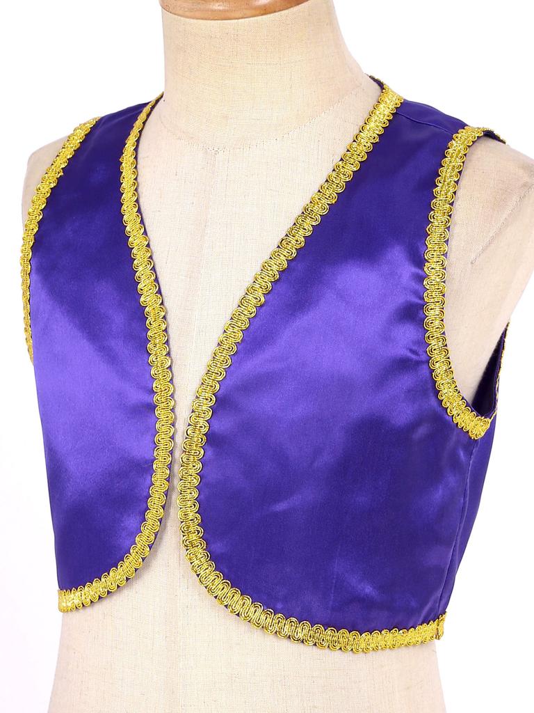 Жилет для костюмированной вечеринки «Арабский принц» на Хэллоуин для мальчиков, детский тематический костюм для вечеринки, маскарада, фестиваля, жилет для ролевых игр, сценический костюм