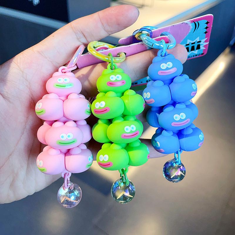 Милая серия брелоков «Семья монстров» Очаровательный зеленый мультяшный аксессуар для сумки Модный