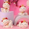 Adorable Lucky Cat Figure Multi Postures Festive Touch Collectible