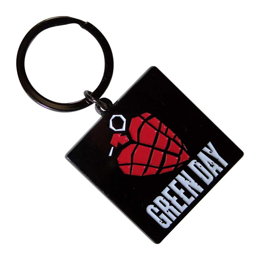 Green Day Grenade Logo Keyring