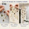 Winter Seasonal Window Hanging Decor DIY Christmas Wind Chime Kit, Faux Crystal Bead Ornament Craft Set Artistic Handmade Gift with Metal Stand,