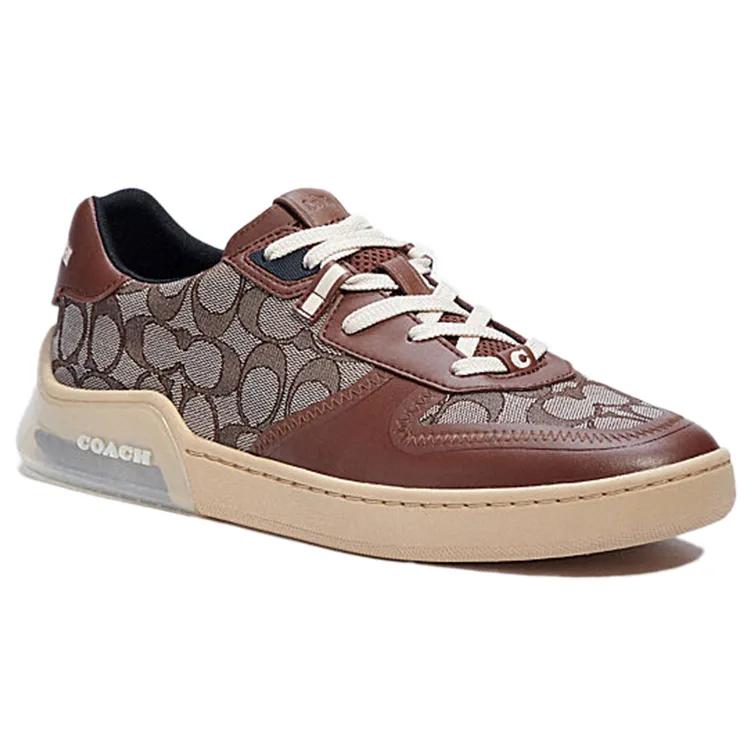 COACH CitySole Stylish Skateboarding Shoes Men's Brown (Unisex) Skate Shoes C3154 OAK