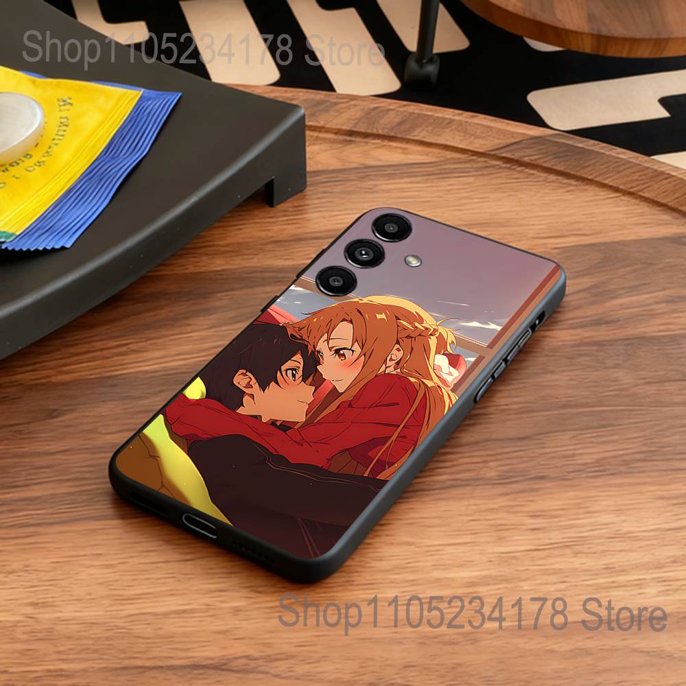 Чехол для телефона A-Asuna Anime Kirito для Samsung S25, S24, S21, S22, S23, S30, Ultra, S20, Plus, Fe, Lite, 5G Черный