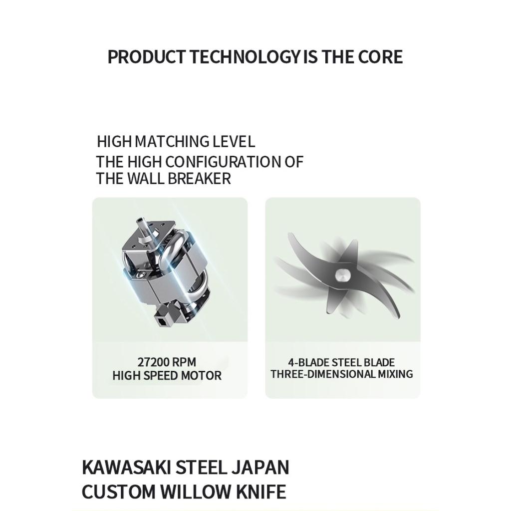 350ml Portable Soy Milk Machine with Juicer, Blender and Safety Switch