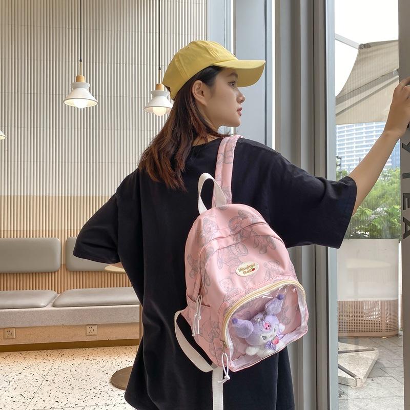 Schoolbag1011 New Cute Cartoon Backpack High Aesthetic Large Capacity Casual Backpack for Elementary, Middle, and High School Students
