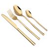 4Pcs Dinnerware Set Stainless Steel Cutlery Set Knife Fork Spoon Dinner Set KitchenTableware Black Flatware Set Dishwasher Safe