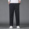 Men's Pure Cotton Cargo Pants - Loose Fit, Straight Leg, Plus Size, Spring/Autumn Style