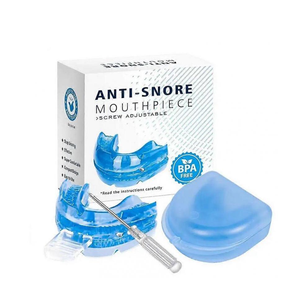 (Blue)Anti Snoring Device Anti Snoring Mouthpiece Mouth Guard for Men Women Snore Reducing Most Comfortable Adjustable Oral Appliance