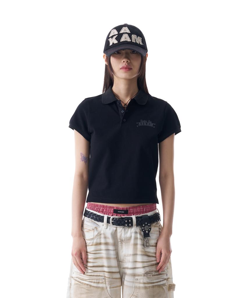 AAKAM Crack Printed Pk T-Shirts (Black)