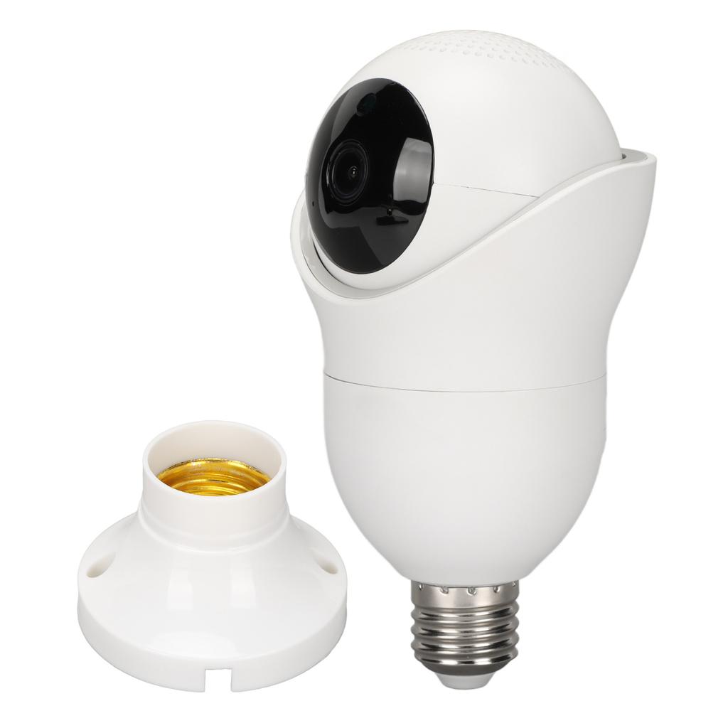 1-мегапиксельная WiFi-умная камера с углом обзора 360 градусов, беспроводная двухсторонняя связь, ночное видение, держатель лампы E27, камера для дома