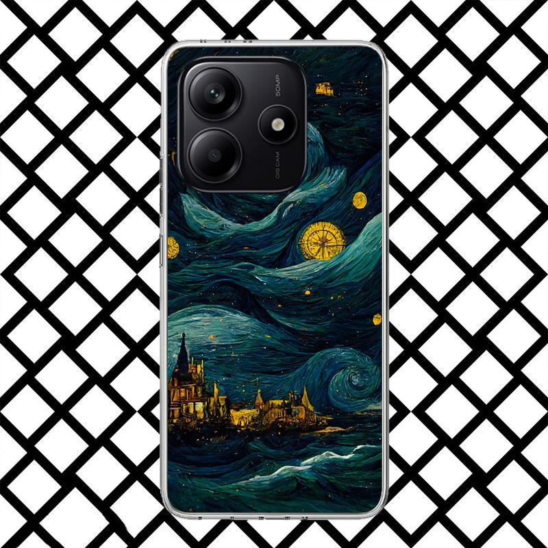 Чехол для телефона «Звездная ночь» Ван Гога для Xiaomi Redmi Note 15 14 14S 13 12 12S 11 Pro Plus 11E 11T 11S 10S 5G Мягкий чехол Fundas
