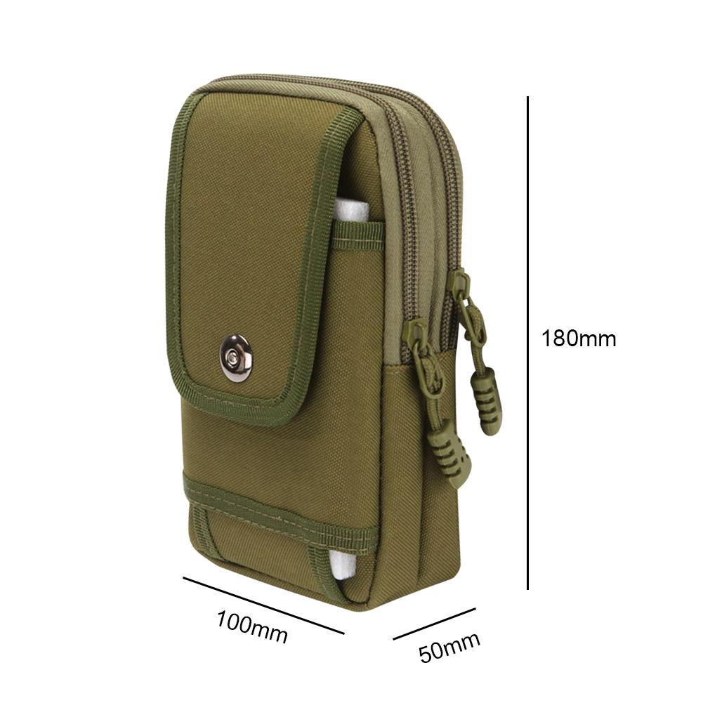 7Inch Outdoor Molle Fanny Pack Oxford Cloth Waist Phone Pouch Wear-Resistant Outdoor Belt Bag for Outdoor Camping