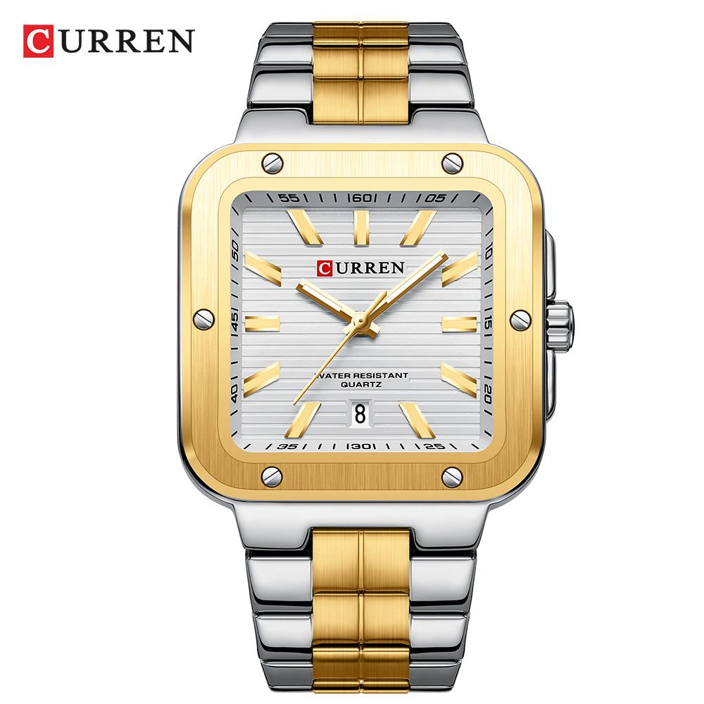 Curren 8479 Luxury New Trend Men Watch Stainless Steel Strap Quartz Wristwatches Waterproof Luminous Calendar Sport Male Watch