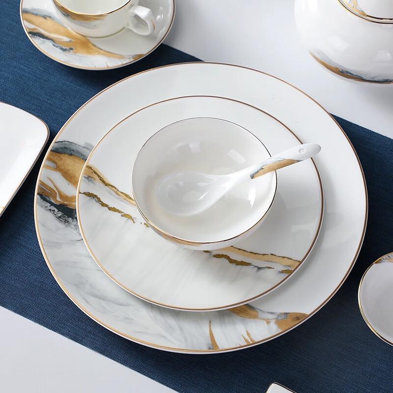 Elegant Ceramic Dinnerware Set - Grand Landscape Series
