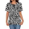 Женская повседневная модная летняя вещь футболка с коротким рукавом с 3D-принтом зебры арт женский простой и элегантный топ-футболка