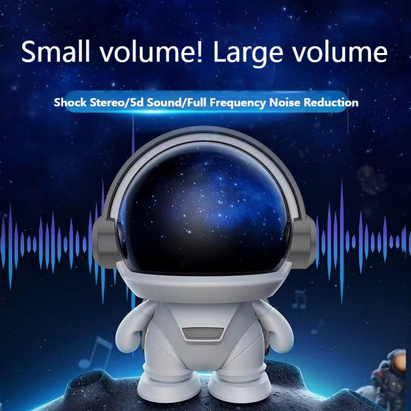 Smart Astronaut Bluetooth Speaker Colorful Lights Surround Sound Portable Audio Toys for Home Decorative Gifts for Kids