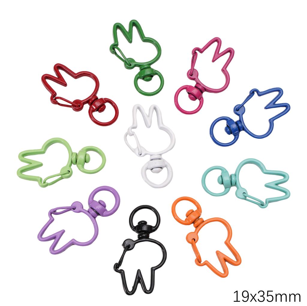 5-100 шт. Сплав Окрашенный спреем Брелок Брелок Карабин Кольцо для ключей Для DIY Ювелирных изделий Ключи Кошельки Украшения