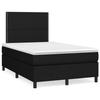 Maison Exclusive - Sommier À Lattes De Lit Matelas Et LED Noir 120x190 Cm Tissu