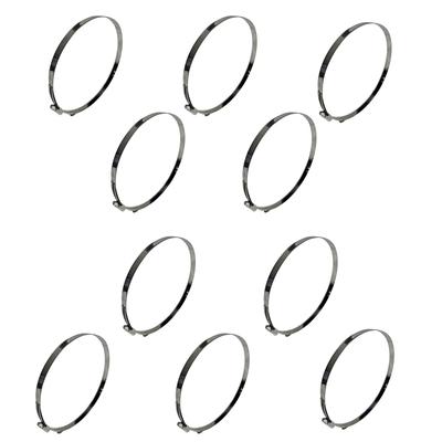 Set of W2 Worm Clamps Ø180-200 , Width 12 10 Pcs - Stainless Steel