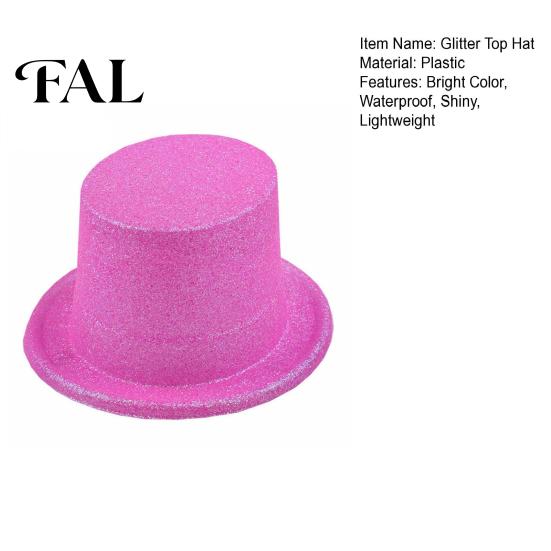 Comfortable Breathable Hat for Kids Shiny Top Hats, Glitter Adult Kids, Colorful Magician Hat, Victorian Dress Up Christmas Reusable Party Hats Annual
