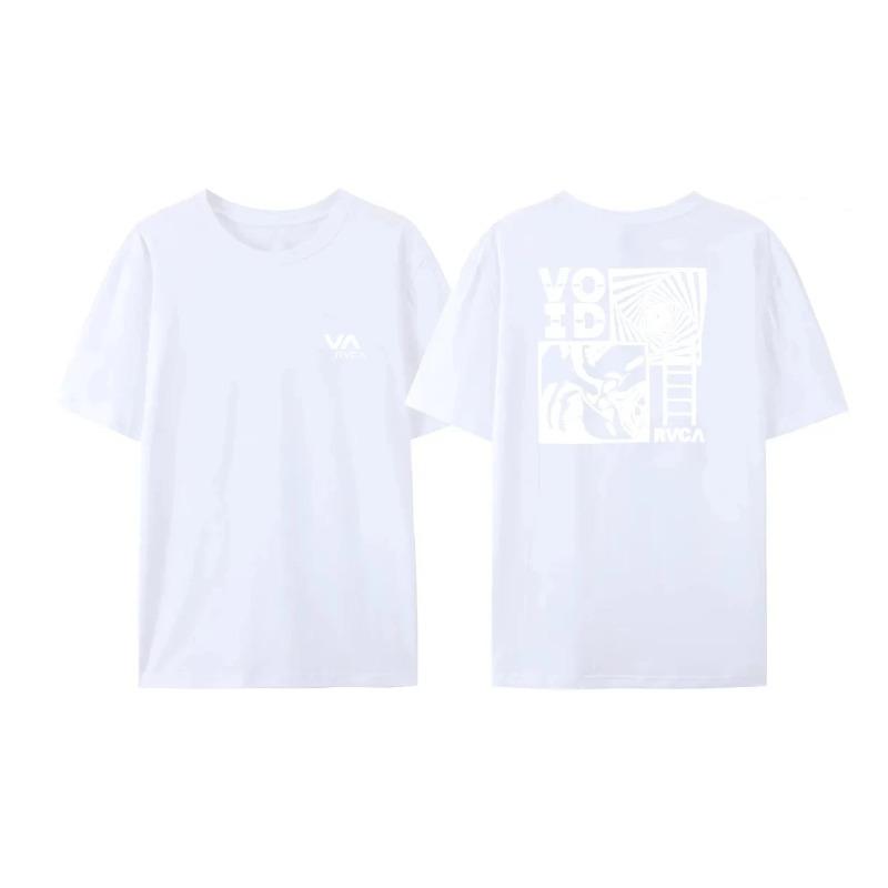 2024 FASHION New Men's Summer Printed Cotton RVCA VA T-Shirt Stunning Short Sleeve Unique Women's Casual Youth Short Sleeve