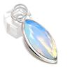 Молочный Опал Драгоценный Камень Ручной Работы Ювелирное Изделие Подвеска из Серебра 925 пробы 2,17" M3m45